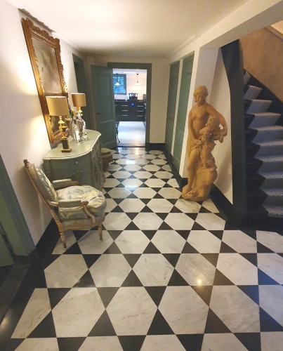 Vloer van Bianco Carrara en Noir de Mazy